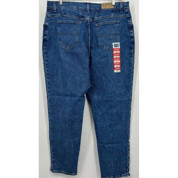Riders Denim Jeans Womens Relaxed Fit Dark Wash Cotton Plus Size 18W 18 NEW - Picture 4 of 8